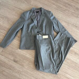 NWT- Ann Taylor Classic Gray Blazer and Trousers